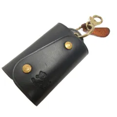 イルビゾンテ IL BISONTE キーリング キーケース キーホルダー レザー 紺 ネイビー