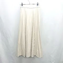 ◇ Θ INGNI イング 合成皮革 ロング丈 フレア スカート サイズF ベージュ レディース E  【1501230026000】