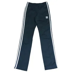 古着 adidas アディダス トラックパンツ トレフォイルロゴ 3ライン ブラック S 90サイズ 256-95