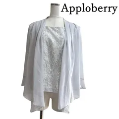 東京ソワール　Apploberry　アンサンブル風　フォーマルブラウス　セレモニー　長袖　ライトグレー　40号　11号　L