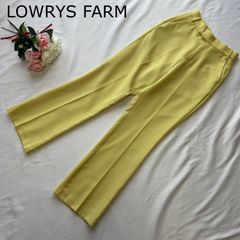 LOWRYSFARM ローリーズファーム カラーパンツ スラックス イエローp001 フレア センターライン ストレート オフィスカジュアル