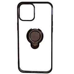 【送料無料】★新品未使用★ iPhone 12 Pro Max 6.7 リング付　スマホケース　クリア/黒　fs0318329