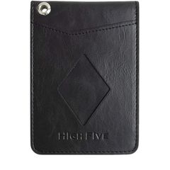 [HIGH FIVE] パスケース 二つ折り 定期入れ 免許書入れ カードポケット 4枚 3面 icカード 2枚 おしゃれ メンズ レディース 牛革風 PUレザー ブラック 0