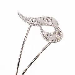 髪飾り 成人式 振袖 前撮り 袴 花 浴衣 夏祭り 花火大会 シルバー ラインストーン クリスタル ストーン キラキラ おしゃれ か No.9-4438