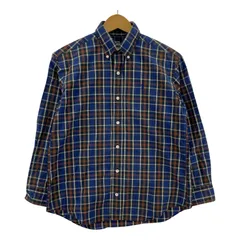 POLO RALPH LAUREN ポロ・ラルフローレン チェック柄長袖シャツ size150/ブルー×オレンジ