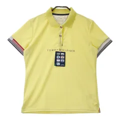 サイズ：L TOMMY HILFIGER GOLF トミー ヒルフィガーゴルフ  半袖 ポロシャツ プリント  イエロー系 [240101472167] ゴルフウェア レディース ストスト