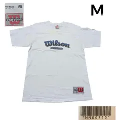 USA製Wilson 古着プリント半袖Tシャツ M ホワイトウィルソン