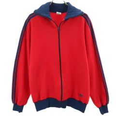 adidas アディダス 70s ヴィンテージ 西ドイツタグ デサント製 トレフォイルロゴ トラックジャケット 4 レッド メンズ 古着