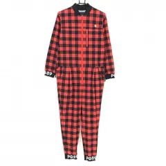 【新品】パーリーゲイツ オールインワン レッド×黒 チェック ストレッチ レディース 1(M) ゴルフウェア PEARLY GATES