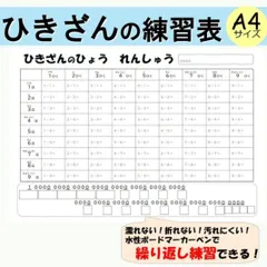 【ひきざんの練習表】繰り返し解いて完璧になれる！楽しく学べる、なぞり書き練習表✏️