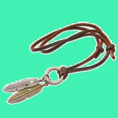 【新着商品】三連フェザーネック ステンレス 正規品 レザー レザー リング ネックレスレス ネックレス メンズ シルバー [Richapex] 特大フェザー 羽根