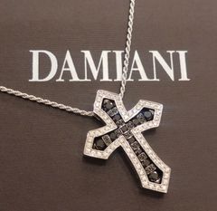 ★2037 展示級！ 大人気！ DAMIANI ダミアーニ ベル エポック クラウン M ネックレス K18WG 750 ホワイトゴールド クロス ダイヤモンド 20096895 保証書 箱付 12.5g