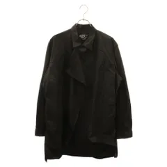 Yohji Yamamoto POUR HOMME (ヨウジヤマモト プールオム) 23AW OVERLAPPING LEFT PANEL SHIRT 左パネル レイヤード変形シャツ 長袖シャツ HJ-B29-018 ブラックのサムネイル