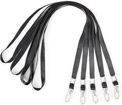 [Segarty] 【ネックストラップ】 首掛け 5本 黒 ストラップ 着脱簡単 落下防止 軽量 忘れ物防止 ナイロン製 丈夫 社員証 カメラ USBメモリ 装飾品 キー用