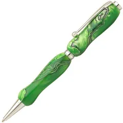 アクリルボールペン/文房具 〔レイクグリーン Green〕 クロスタイプ 芯：0.7mm 日本製 文具 オフィス用品 『Marble Pen』