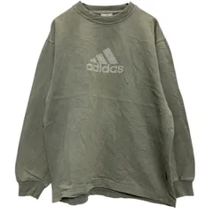 adidas ロゴスウェット トレーナー キッズ 160 程 モスグリーン アディダス プルオーバー スポーツ 古着卸 アメリカ仕入 a612-6809のサムネイル