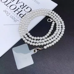 大人気♡スマホショルダー パール チェーン ストラップ ネックストラップ 携帯