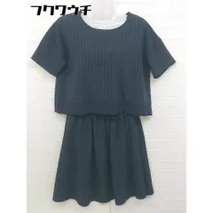 ◇ Broderie & Co nano universe ナノユニバース ワンピース カットソー アンサンブル サイズF ネイビー系 レディース 【中古】 【1105210025849】