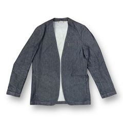 【23SS】SOPHNET ソフネット ノーカラー デニムジャケット インディゴ YFtLVBbwvhpxhdbsgHiMjF.jpg@jpg