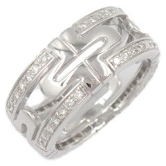 ブルガリ BVLGARI リング・指輪 オープンパレンテシ ダイヤ リング #49 K18WG（ホワイトゴールド） ダイヤモンド オープンパレンテシ ダイヤ リング レディース Used A