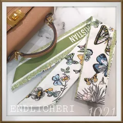 【SALE】リボンスカーフ　バッグスカーフ　バッグチャーム1021＃