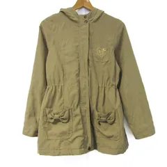 メゾピアノ モッズコート アウター パーカー ジャンパー キッズ 女の子用 L(160)サイズ ベージュ Mezzo Piano 【中古】