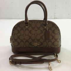 04w3775∞※【中古】 COACH コーチ 2way ハンドバッグ ショルダーバッグ F27583 ブラウン シグネチャー アウトレット 【八王子店】