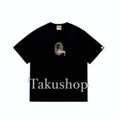 BAPE×STUSSY SHARK TEE ロゴ Tシャツ ブラック ホワイト