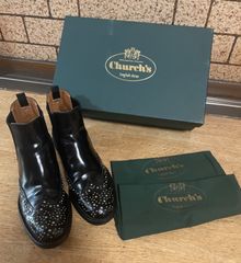 Church's （チャーチ）サイドゴア チェルシーブーツ スタッズ 黒36
