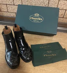 ⭐︎美品☆church’sスタッズ付きブラックレザーサイドゴアブーツ 楽天市場】Church's チャーチ ESTELLA SHINE スタッズ ウィング