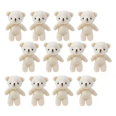 【迅速発送】EXCEART テディベア ミニ 熊 小さい クマ 花束 用オーナメント ミニドール 12個 卒業 バレンタインデー 誕生日 ウェディング ぬいぐるみ 装飾品 ベージュ