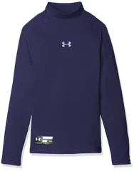 [UNDER ARMOUR(アンダーアーマー)]Tシャツ(ロングスリーブ) UA コールドギア アーマー コンプレッション ロングスリーブ モック ユース(ベースボール/ベースレイヤー/BOYS) ボーイズ  [Midnight Navy / /] [YXL]