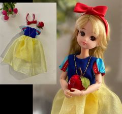 リカちゃんハンドメイド服 白いファーコートコーデ4点セット - becky