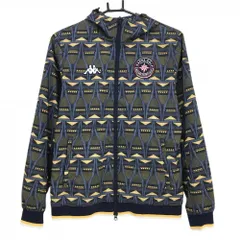 カッパ ジャケット グレー×イエロー 総柄 裏地メッシュ レディース O ゴルフウェア Kappa