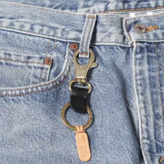 IL BISONTE イルビゾンテ キーホルダー キーリング ブラック SKH016 PG0001 BK109B