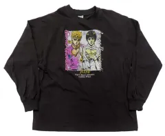 【中古】Tシャツ ブローノ・ブチャラティ＆ジョルノ・ジョバァーナ 長袖Tシャツ ダークグレー Mサイズ 「ジョジョの奇妙な冒険 第五部 黄金の風×しまむら」
