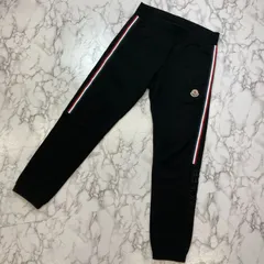 MONCLER モンクレール ロゴ ワッペン サイドライン スウェットパンツ ブラック トリコロールカラー メンズ ボトムス 刺繍 スウェット S PAWNSHOPRiZ  パウンショップリズのサムネイル