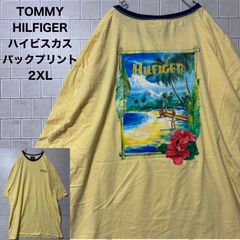 TOMMY HILFIGER　Tシャツ　ハイビスカス　バックプリント　2XL