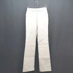 ◇ B-THREE ストレッチ素材 フロントファスナー カジュアル ストレートパンツ サイズ30 ライトグリーン メンズ E 【1308290068380】