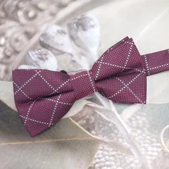 7蝶ネクタイ ワイン ワインレッド バーガンディ 新郎新婦 タキシード 結婚式