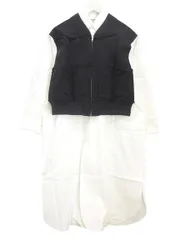 ジュンヤワタナベ JUNYA WATANABE コムデギャルソン レイヤード ロング シャツ XS ホワイト ネイビー チュニック ワンピースのサムネイル