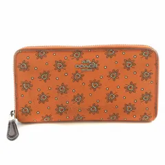 コーチ COACH 長財布 ロングウォレット PVC ラウンドファスナー 総柄 ロゴ オレンジ F11881 /BB ■MT ■GY18