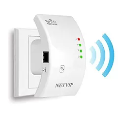 ホワイト NETVIP WiFi 無線LAN中継機 WiFi 中継器 Wifiブースター 信号増幅器 リピーター/AP 2モード 2.4GHz 300Mbpsに対応 長距離 信号強化 拡大 強力 安定した通信 コンセント直挿しモデル 技適認定済み