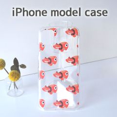 iPhoneクリアケース①【赤べこ模様】