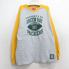 古着 長袖 ビンテージ Tシャツ キッズ ボーイズ 子ども服 00s NFL グリーンベイパッカーズ ラグラン ツートンカラー コットン クルーネック