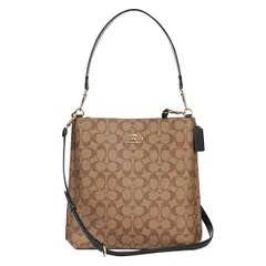 新品 コーチ COACH ショルダーバッグ モリー バケットバッグ カーキ/ブラック