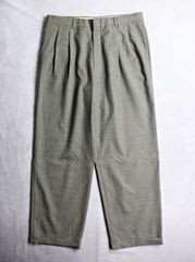 【TAYLORS ROW】90s アメリカ製 ウールスラックス ツータック ダブル裾 ウエスト92cm ウーステッドウール グレンチェック