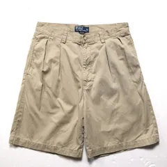 00's ポロラルフローレン 2タック コットン チノショーツ カーキ系 (33) 00年代 旧タグ オールド ポロチノ ショートパンツ　アメリカ古着 USED  ビンテージ ヴィンテージ
