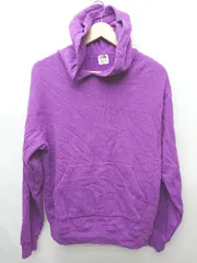 ◇ ⊇ BEAMS BOY Fruit of the Loom 別注 裏起毛　ポケット 長袖 パーカー サイズ表記なし パープル レディース P  【1410160009444】