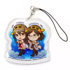 【中古】ストラップ(キャラクター) 榛名＆霧島 姉妹艦アクリルプレートストラップ きゅんキャラいらすとれーしょんず 「一番くじ 艦隊これくしょん～艦これ～ ‐第四次作戦 重巡姉妹 出撃!-」 G賞